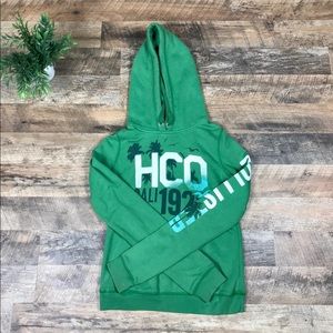 Hollister green palm tree hoodie size Small